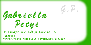 gabriella petyi business card
