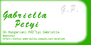 gabriella petyi business card